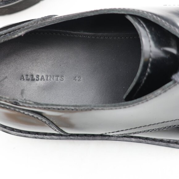 All Saints Black Leather Derby Oxford Men\'s EU Size 42 Casual Dress Shoes main image 6